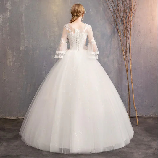 2018 Princess Dream Wedding Dress with Long Sleeves