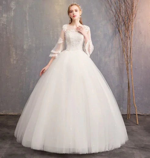 2018 Princess Dream Wedding Dress with Long Sleeves
