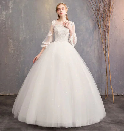 2018 Princess Dream Wedding Dress with Long Sleeves