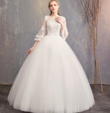 2018 Princess Dream Wedding Dress with Long Sleeves