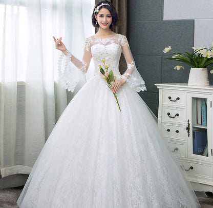 2018 Princess Dream Wedding Dress with Long Sleeves